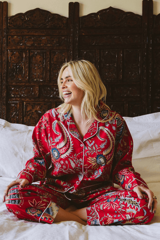 PJ Long Red Floral