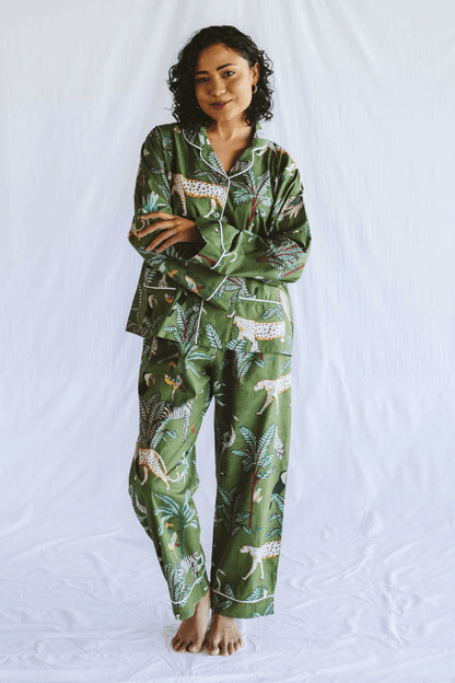 PJ Long Green Leopard
