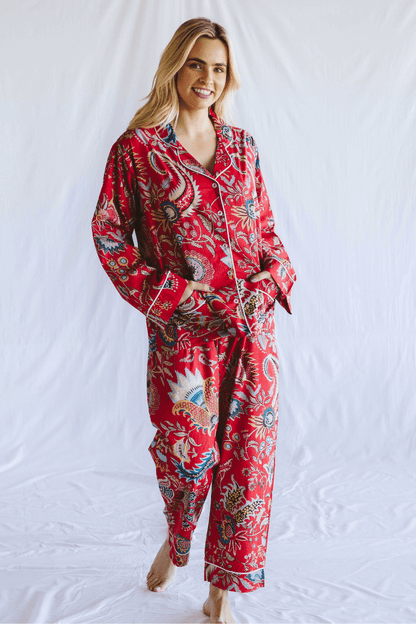 PJ Long Red Floral