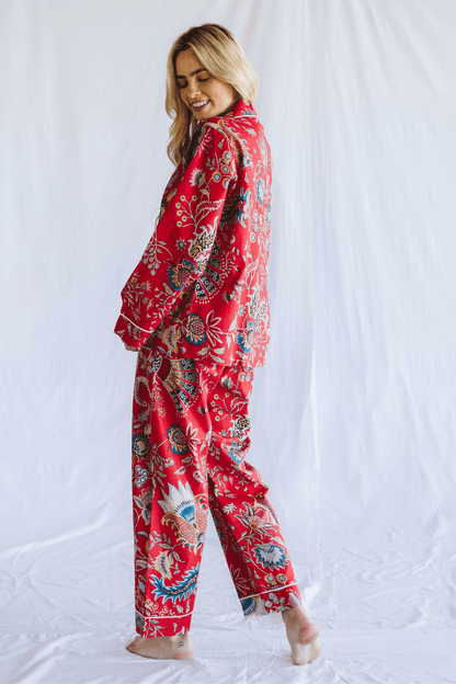 PJ Long Red Floral