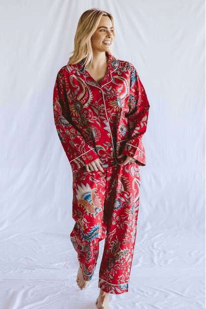 PJ Long Red Floral