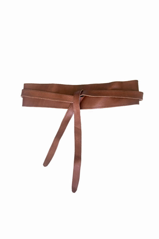 Leather Wrap Belt Tan